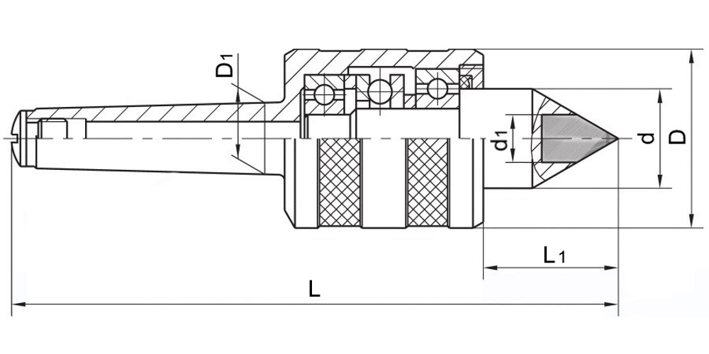Центр упорный для токарного станка чертеж